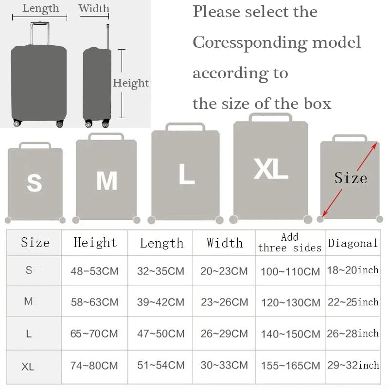 Suitcase Style Savior: 16 Different Designs - Luggage Cover sizes S - XL
