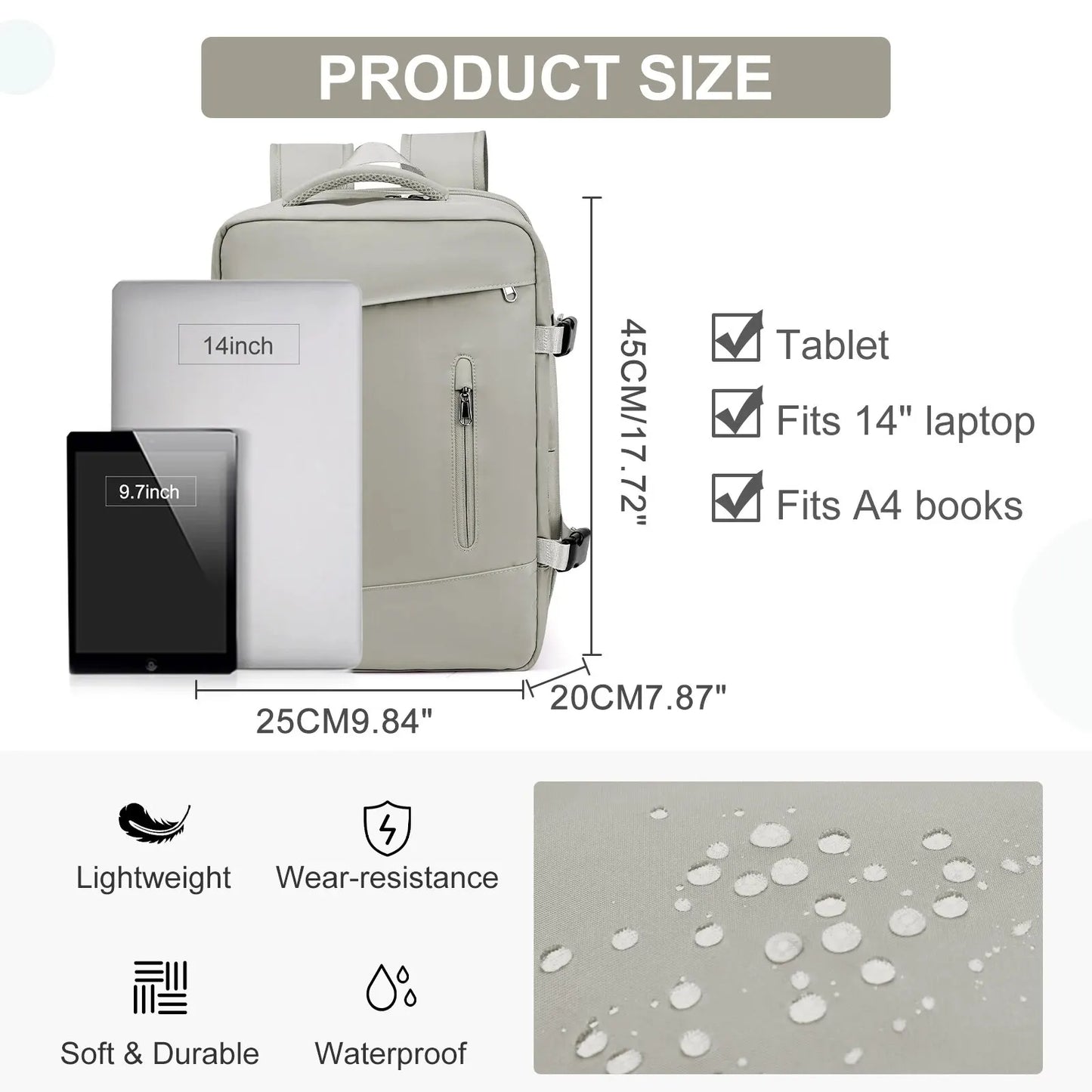 Anti-Theft Expandable Carry-On Backpack: Travel in Comfort & Security
