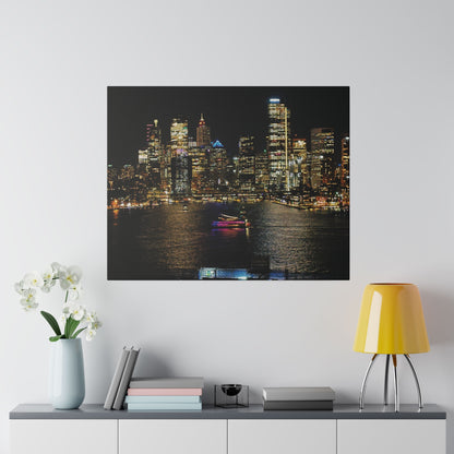 Sparkling City Lights: Australian Skyline Canvas Print for Travel Enthusiasts