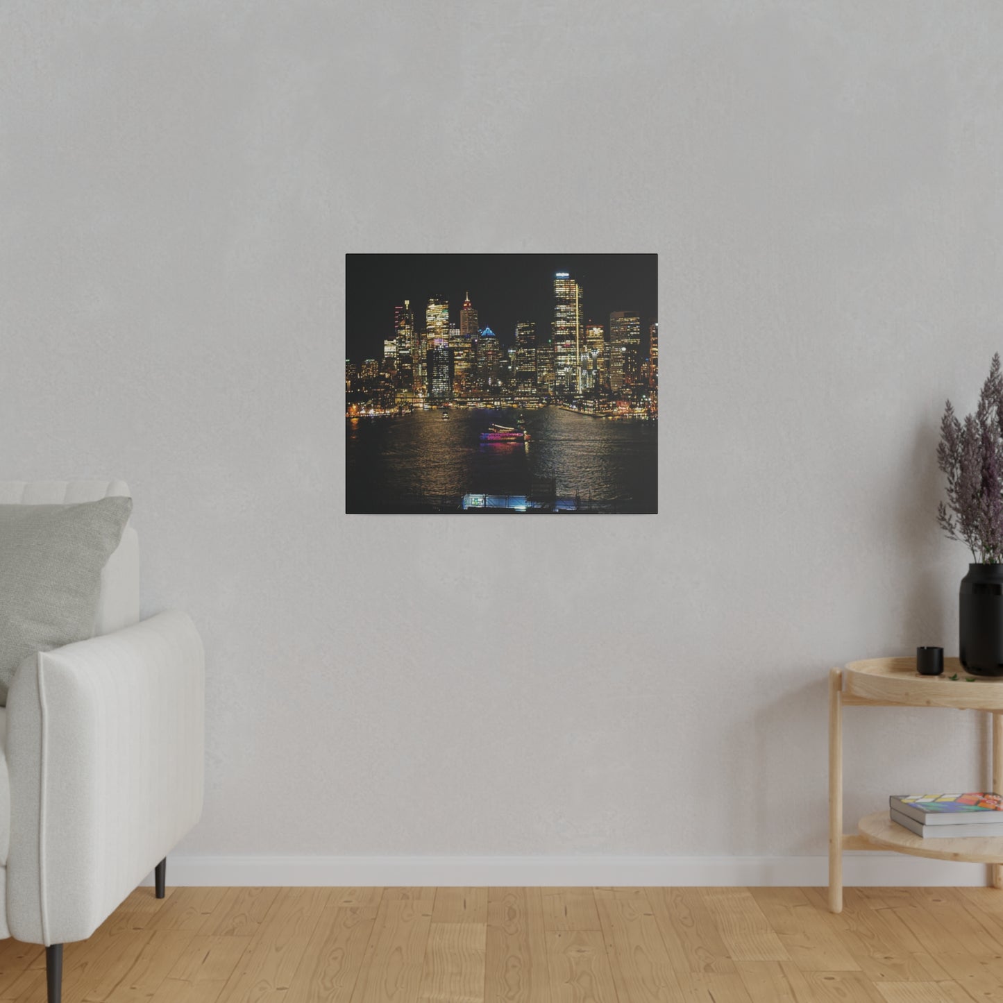 Sparkling City Lights: Australian Skyline Canvas Print for Travel Enthusiasts