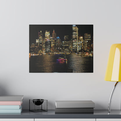 Sparkling City Lights: Australian Skyline Canvas Print for Travel Enthusiasts