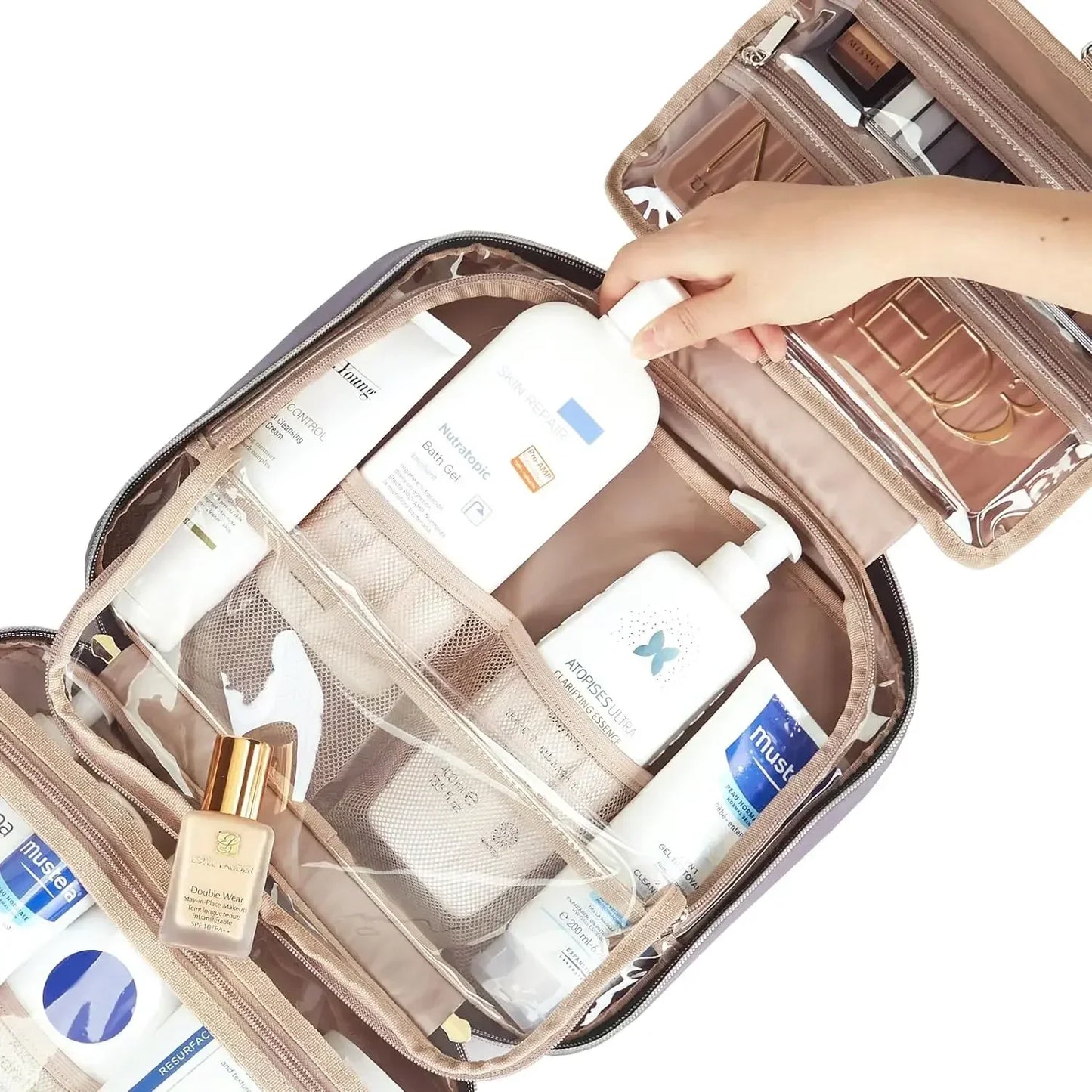 All-in-One Travel Companion: Hanging Toiletry Bag for Effortless Organization